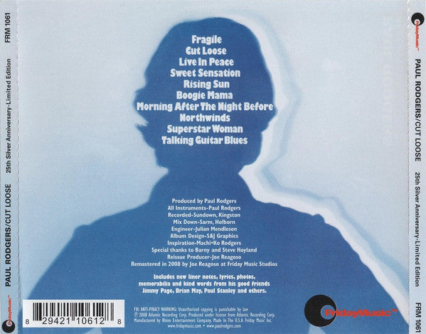 USED CD - Paul Rodgers – Cut Loose