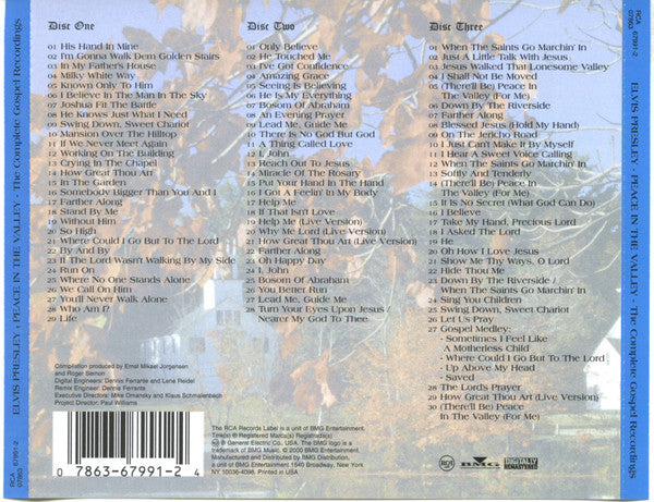 USED 3CD - Elvis Presley – Peace In The Valley: The Complete Gospel Recordings