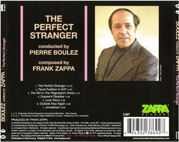 USED CD - Boulez Conducts Zappa – The Perfect Stranger