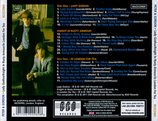 USED 2CD - Peter & Gordon – Lady Godiva / Knight In Rusty Armour / In London For Tea