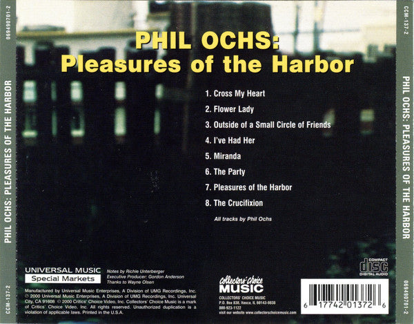 USED CD - Phil Ochs – Pleasures Of The Harbor