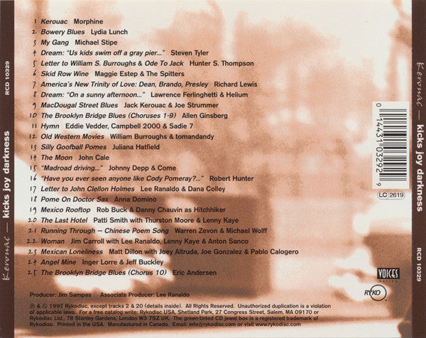 USED CD - Various – Kerouac - Kicks Joy Darkness