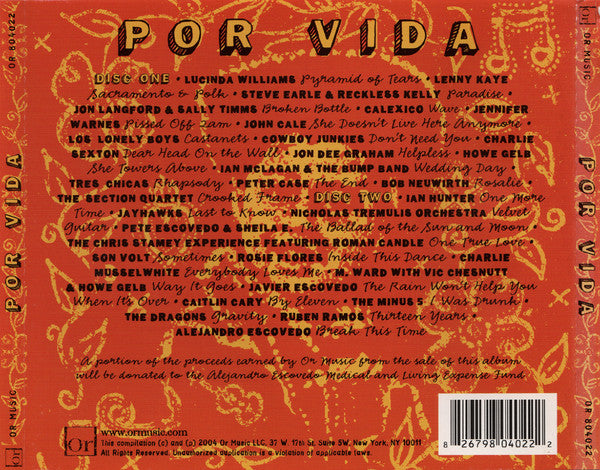 USED 2CD - Various – Por Vida: A Tribute To The Songs Of Alejandro Escovedo