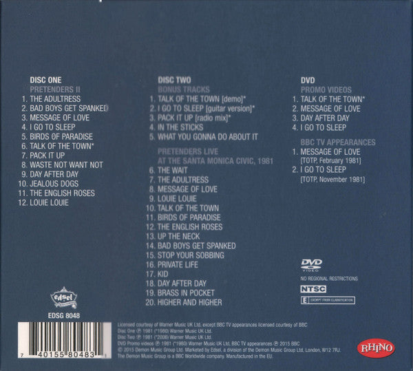 2CD/DVD - Pretenders – Pretenders II