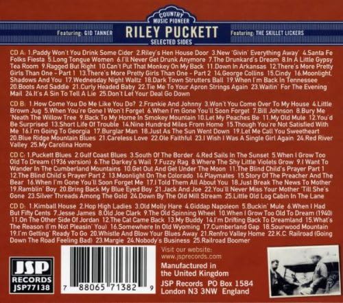 4CD - Riley Puckett – Country Music Pioneer - Selected Sides