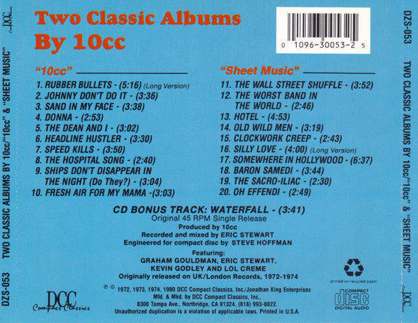 USED CD - 10cc – Two Classic Albums By 10cc