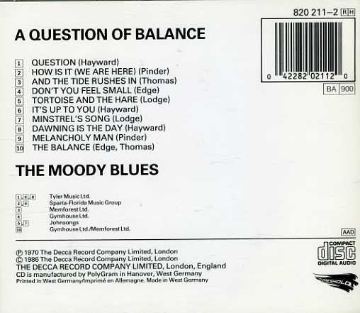 USED CD - The Moody Blues – A Question Of Balance