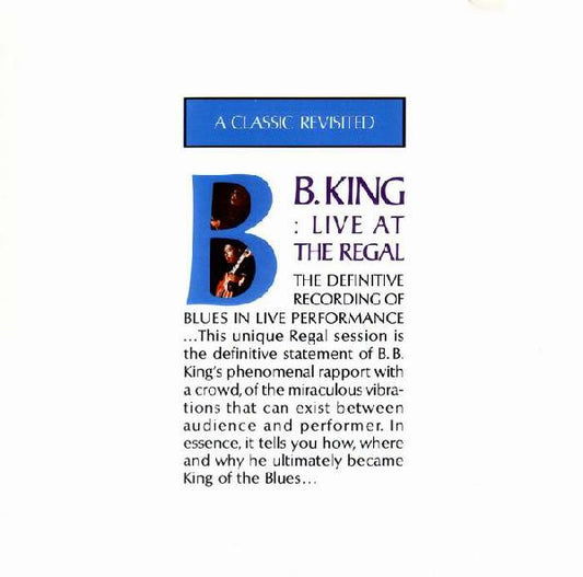 USED CD - B.B. King – Live At The Regal