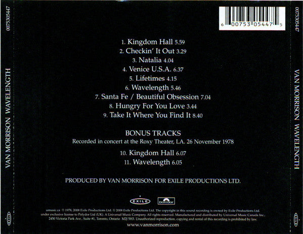 USED CD - Van Morrison – Wavelength