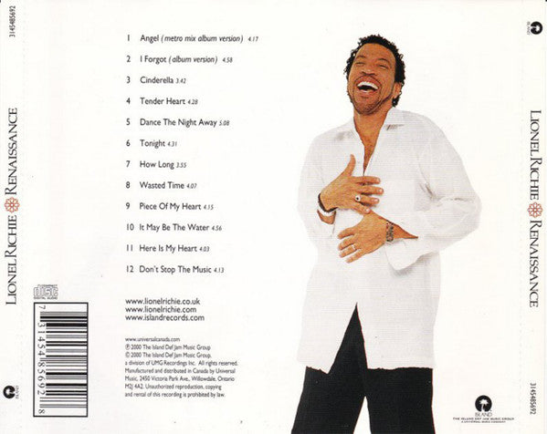 USED CD - Lionel Richie – Renaissance