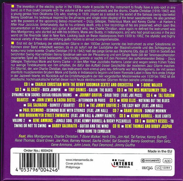 10CD - Charlie Christian • Joe Pass • Herb Ellis • Jim Hall • Grant Green • Kenny Burrell • Barney Kessel – More Jazz Guitar Milestones Of Jazz Legends