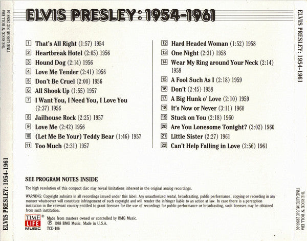 USED CD - Elvis Presley – The Rock 'N' Roll Era - Elvis Presley: 1954-1961