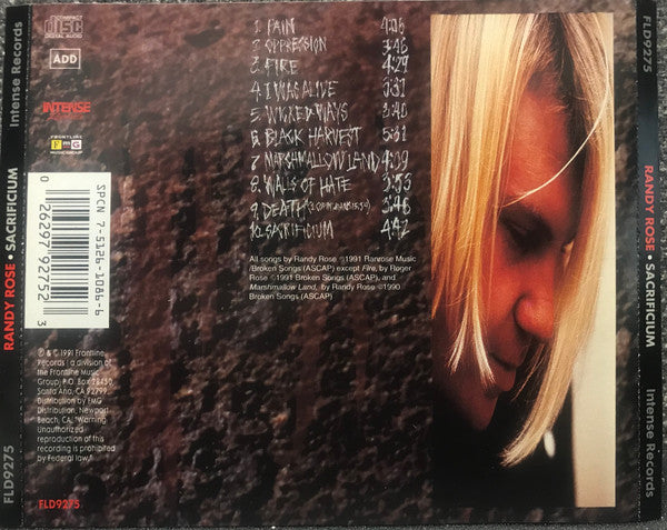 USED CD - Randy Rose – Sacrificium