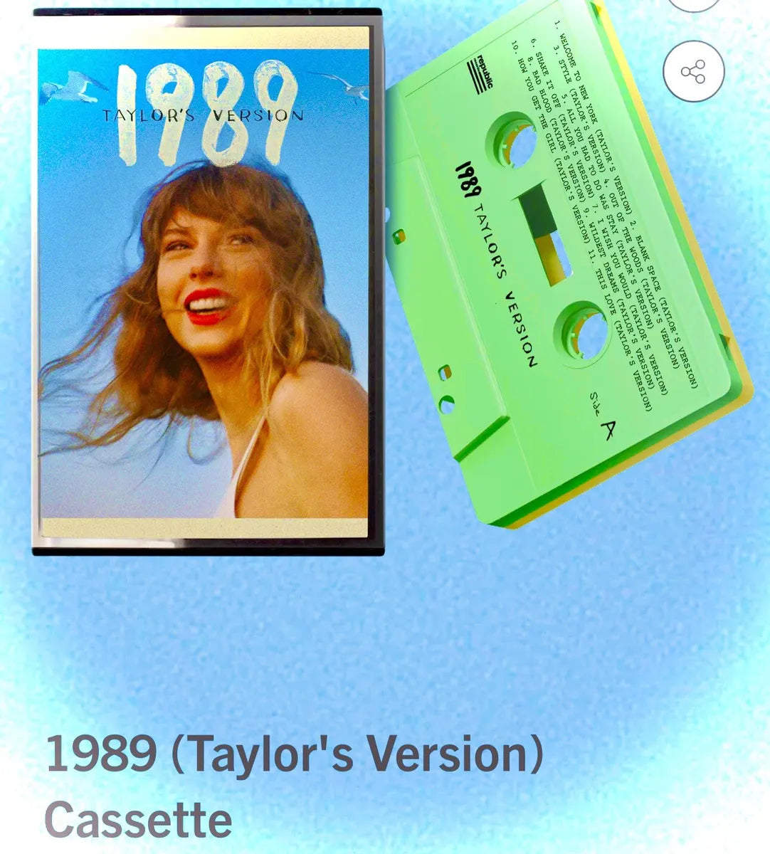 Cassette - Taylor Swift - 1989 (Taylor's Version)