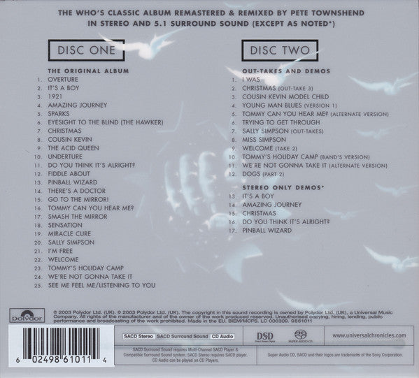 USED 2-SACD - The Who – Tommy