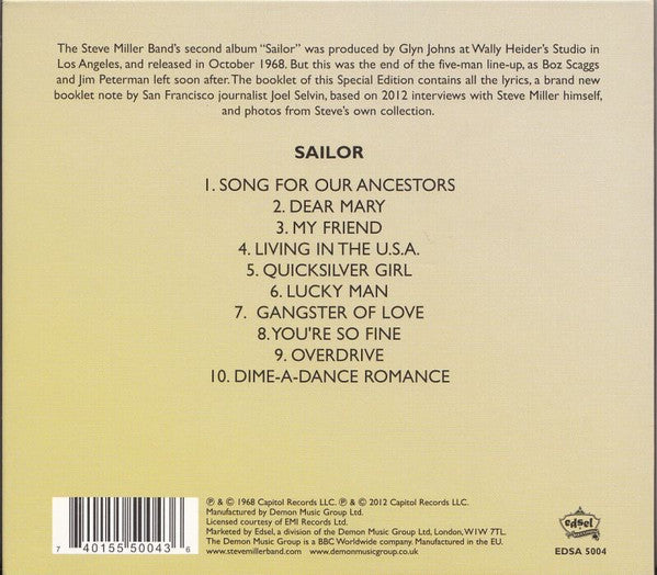 USED CD - The Steve Miller Band – Sailor