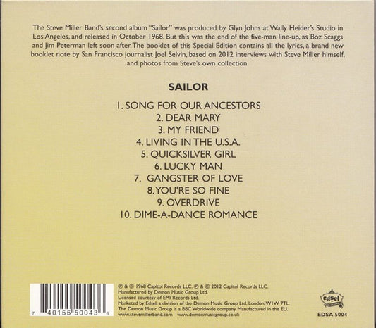 USED CD - The Steve Miller Band – Sailor