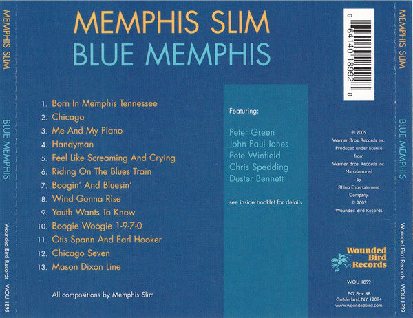 USED CD - Memphis Slim – Blue Memphis