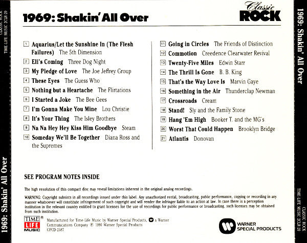 USED CD - Various – Classic Rock 1969: Shakin' All Over