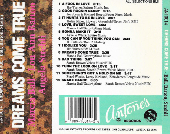 USED CD - Marcia Ball, Angela Strehli, Lou Ann Barton – Dreams Come True