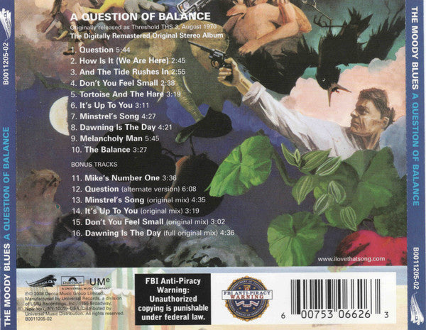 USED CD - The Moody Blues – A Question Of Balance (2008 Remaster)