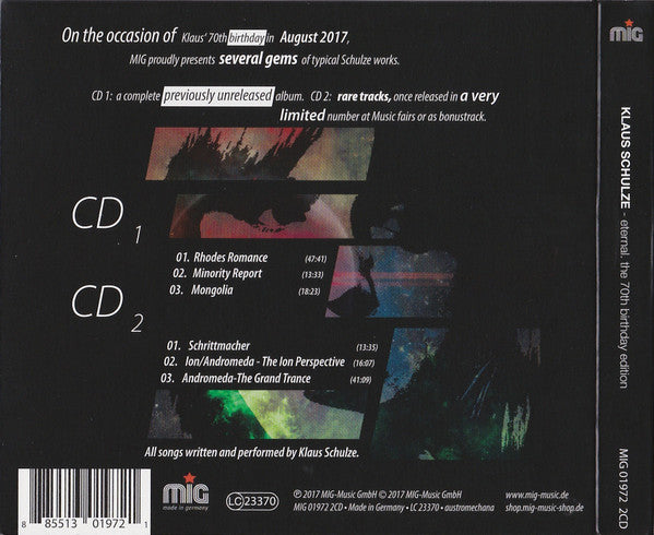 USED 2CD - Klaus Schulze – Eternal. The 70th Birthday Edition.