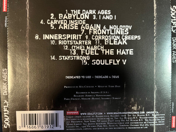 USED CD - Soulfly – Dark Ages