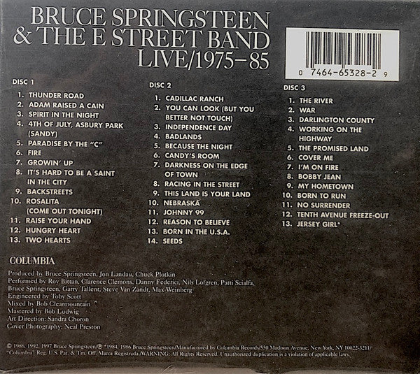 USED 3CD - Bruce Springsteen & The E Street Band – Live / 1975-85