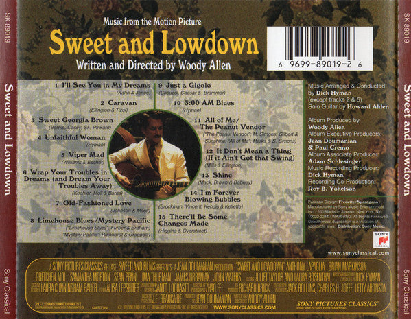 USED CD- Various – Sweet And Lowdown (Music From The Motion Picture ...