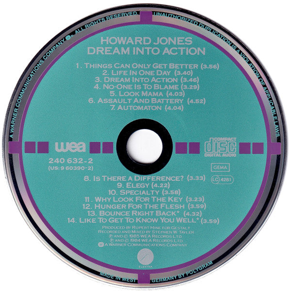 USED CD - Howard Jones – Dream Into Action (WG Target)