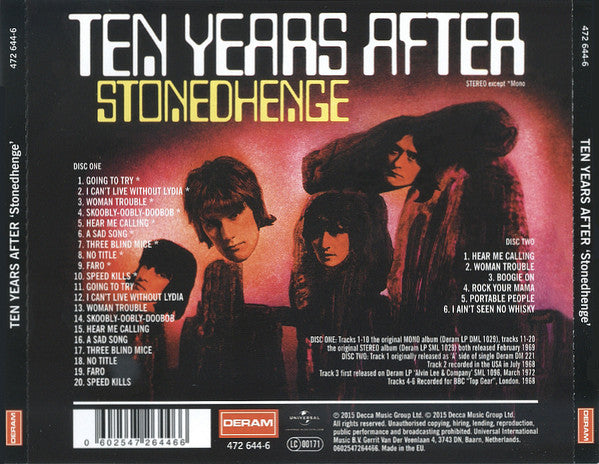 USED 2CD - Ten Years After – Stonedhenge