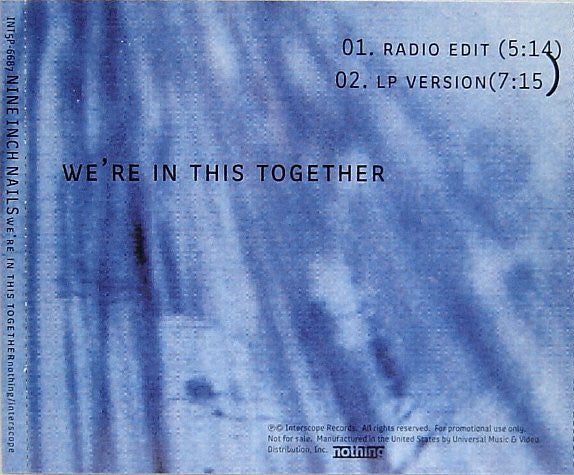 USED CD - Nine Inch Nails – We're In This Together (Promo)