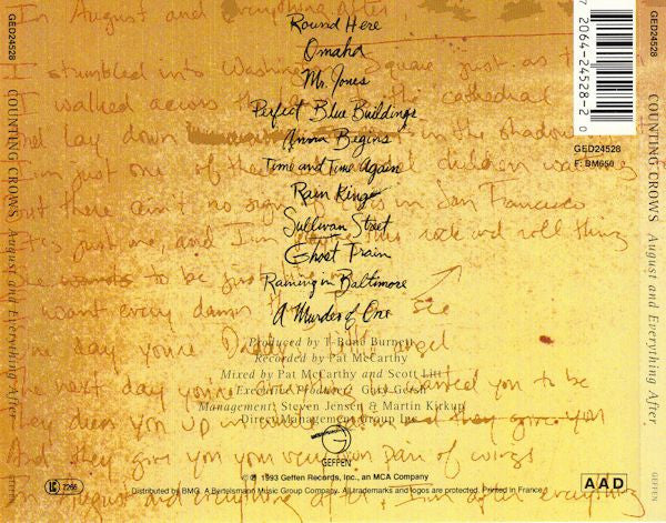USED CD - Counting Crows – August And Everything After