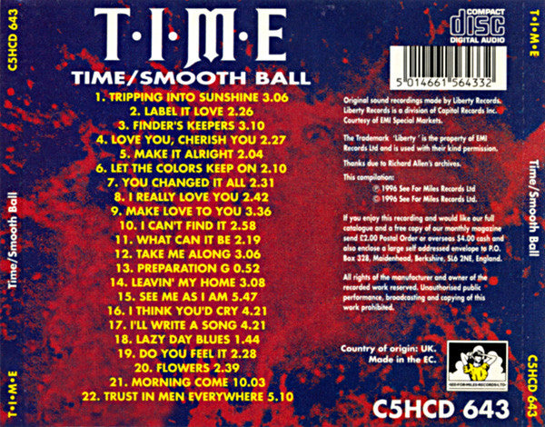 USED CD - T.I.M.E – Time / Smooth Ball