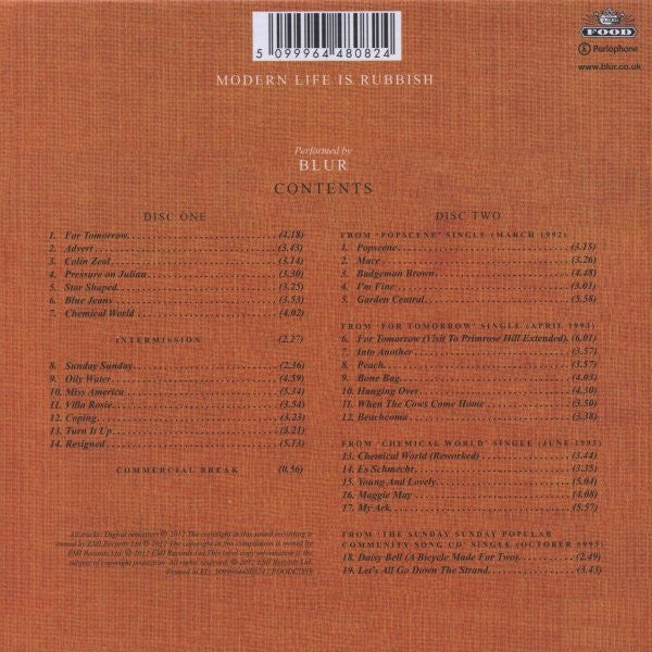 USED 2CD - Blur – Modern Life Is Rubbish