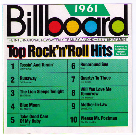 USED CD - Various – Billboard Top Rock'N'Roll Hits - 1961