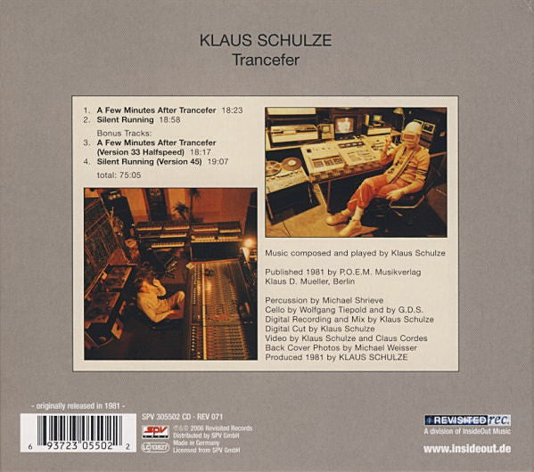 USED CD - Klaus Schulze – Trancefer