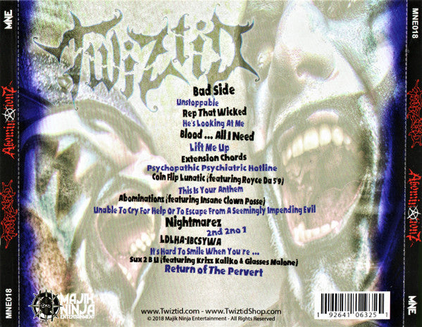 CD - Twiztid – Abominationz