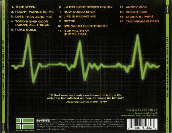 USED CD - Type O Negative – Life Is Killing Me