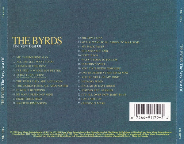 The Byrds – The Very Best Of The Byrds - USED CD