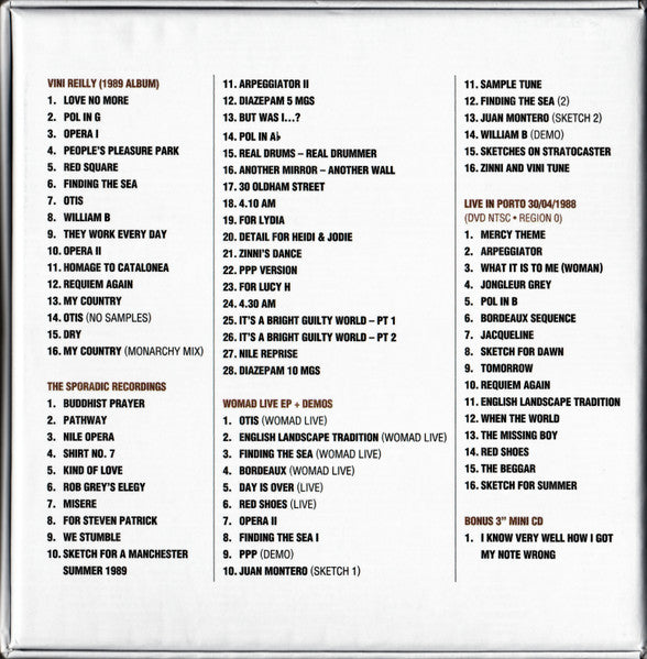 USED 4CD/DVD+MINI CD - The Durutti Column – Vini Reilly