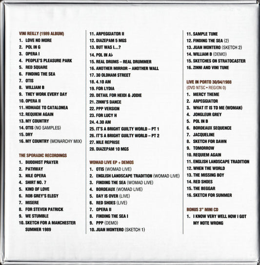 USED 4CD/DVD+MINI CD - The Durutti Column – Vini Reilly