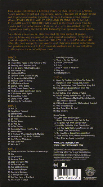 4CD - Elvis Presley – I Believe - The Gospel Masters
