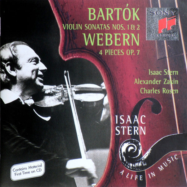 USED CD - Bartók, Webern, Isaac Stern, Alexander Zakin, Charles Rosen – Bartók: Violin Sonatas Nos. 1 & 2 / Webern: 4 Pieces Op. 7