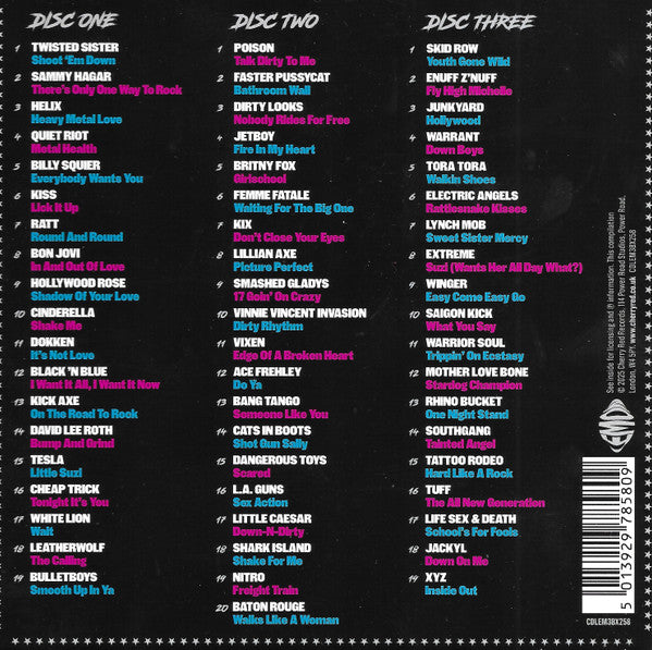 3CD - Various – Young & Wild - A Decade Of American Glam Metal - 1982-1992