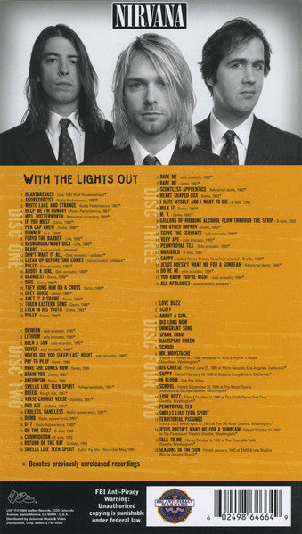 USED 3CD/DVD - Nirvana – With The Lights Out