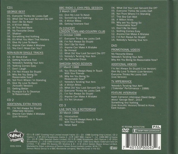 USED 3CD/DVD - The Wedding Present – George Best (PAL DVD)