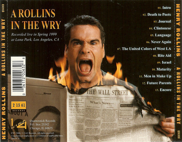 USED CD - Henry Rollins – A Rollins In The Wry