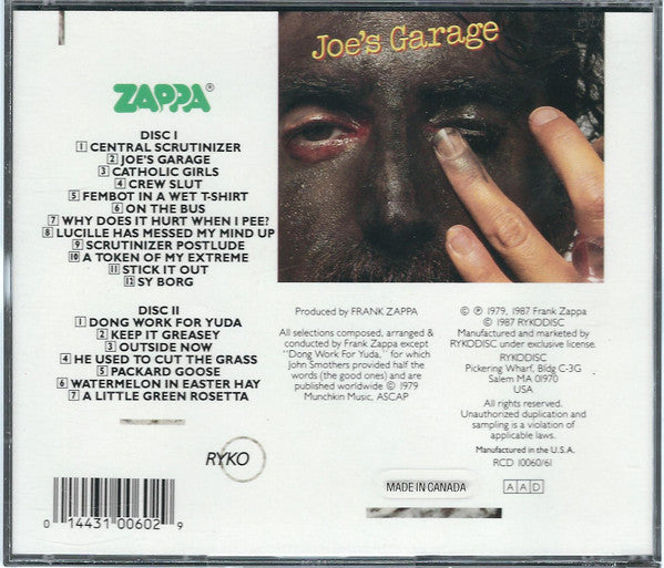 USED 2CD - Frank Zappa – Joe's Garage Acts I, II, & III