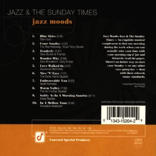 Various - Jazz Moods: Jazz & Sunday Times - USED CD